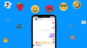 facebook messenger with diffe emojis