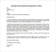 resignation letter sle templates