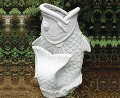 Fish Sculpture Garden Pottery Sculpture