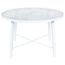 Leisuremod Devon Modern Glass Top White