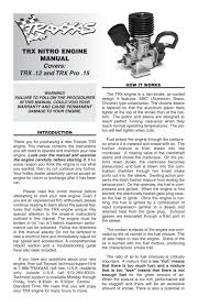 trx nitro engine manual covers trx 12