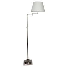 Oil rubbed bronze swing arm floor lamp with traditional drum shade. Allen Roth Hillam 64 In Brushed Nickel Swing Arm Floor Lamp In The Floor Lamps Department At Lowes Com