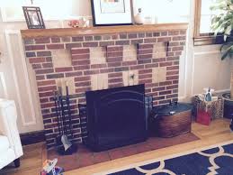 Brick Fireplace With Red Tile Hearth