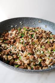healthy ground beef rice skillet