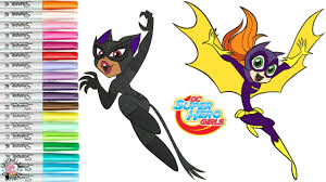Free batgirl coloring pages printable for kids and adults. Dc Super Hero Girls Coloring Book Page Batgirl And Catwoman Sprinkled Donuts Youtube