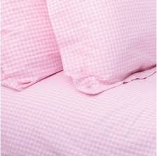 pink gingham cot bed duvet set