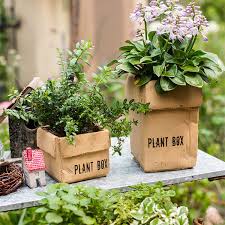 cardboard box inspired planter apollobox