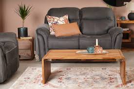 dark grey fabric 2 seater recliner sofa