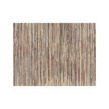 savoy cream striped hand knotted wool
