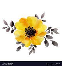 yellow flower isolated royalty free vector