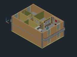 Detached House 3d In Autocad