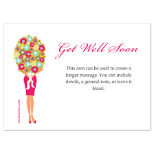 Get Well Soon Card Designs Giril With Flowers Get Well Soon Card