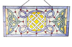 w011 celtic stained glass windows with