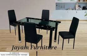 Rectangular Glass Dining Table Set 4