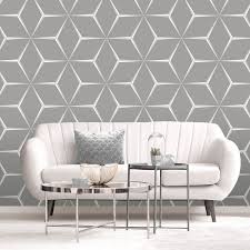 Belgravia Decor Geometric Grey Silver