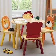 Look for lower activity tables for young toddlers, or consider an adjustable set that grows with your child—simply swap out the legs to convert the table to the height of a kid's desk. Toffy Freunde Kinder Holz Tiere Tisch Und Stuhle Set Buy Kid Wooden Table Chairs Children Table Chairs Kids Wooden Table Product On Alibaba Com