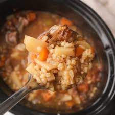 Slow Cookers Beef Barley Soup 1k Recipes  gambar png