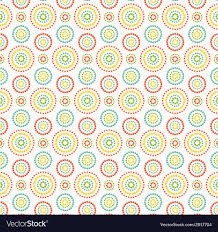 Colorful Dots Circles Pattern On White Background Vector Image