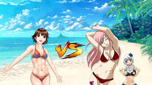 Sayako Jun vs Nashi Dragneel w/Yukino Fuyumi- Bikini/Kiss My Foot Match -  L.A.W. - League of Anime Wrestling