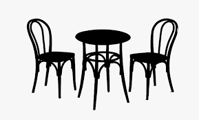 Empty chair chairs furniture room seat table office seating auditorium. Png Silhouette Table And Chairs Transparent Cafe Table Png Png Download Transparent Png Image Pngitem
