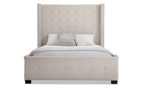 Preston Queen Beige Upholstered Bed