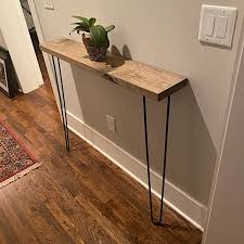 Narrow Console Table Rustic Wood