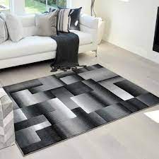grey silver black abstract area rug