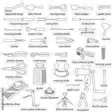 kitchen utensils ilrations set