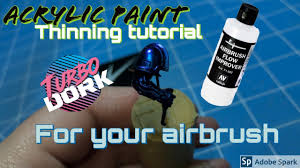 how to thin your acrylic paints for an