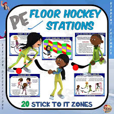 pe floor hockey stations by teach simple