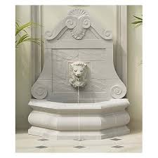 White Wall Hanging Stone Water Fountain