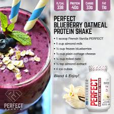 perfect blueberry oatmeal protein shake