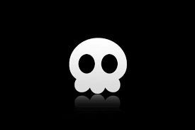 skull in black cute black simple