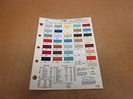 1978 Ford Car Paint Color Chip Chart