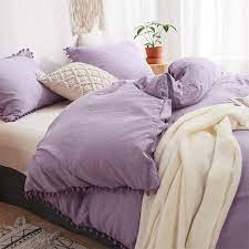 Violet Duvet Cover Pillow Cases Purple