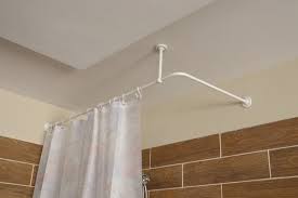L Shaped Corner Shower Curtain Rod For