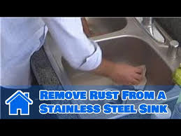 remove rust from a stainless steel sink