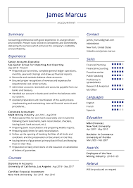 accountant resume example cv sample