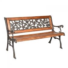 Rustic Cast Iron Wooden Bench