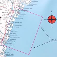 Top Spot Fishing Map N229 Georgia Offshore Brunswick To Savannah