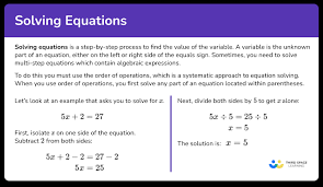Solving Equations Math Steps