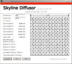 Skyline Diffuser Calculator Acoustic