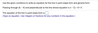 Given Conditions To Write An Equation