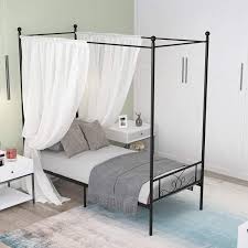 weehom metal canopy bed frame