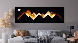 Lighted Mountain Wood Wall Art Diy