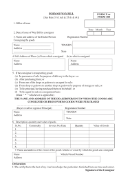 Form Of Way Bill See Rule 33 1 D 55 1 4 Form X Or