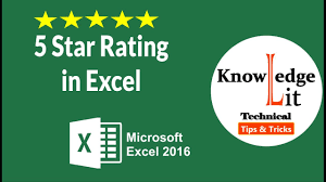 5star Rating In Excel 2016 Conditional Formatting