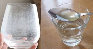 hard water stains from drinking glass