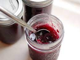 blueberry rhubarb jam with maple syrup