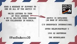please write to the arctic 30 and let